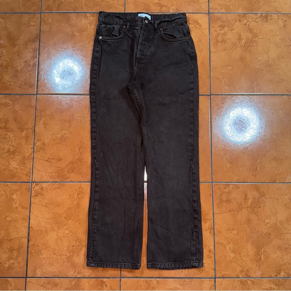 ZARA High-Waisted Brown Straight Leg Jeans (Size US 6 / EUR 38)